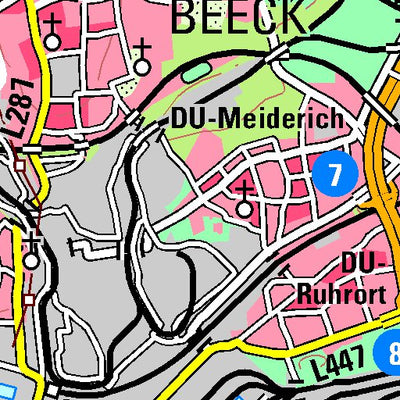 Bezirksregierung Köln Duisburg (1:100,000) digital map