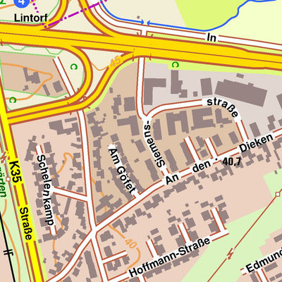 Bezirksregierung Köln Duisburg 17 (1:10,000) digital map