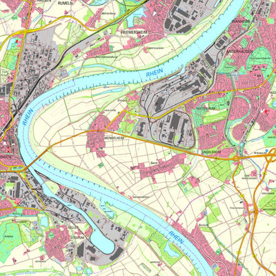 Bezirksregierung Köln Duisburg 2 (1:25,000) digital map