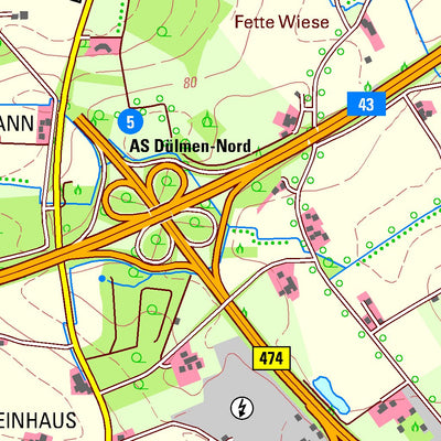 Bezirksregierung Köln Dülmen 1 (1:25,000) digital map