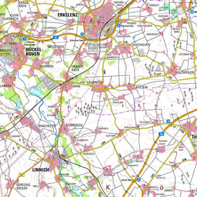 Bezirksregierung Köln Erkelenz (1:100,000) digital map