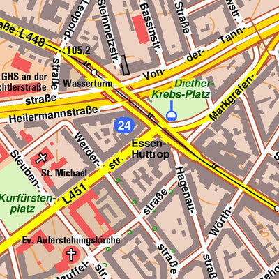 Bezirksregierung Köln Essen 16 (1:10,000) digital map