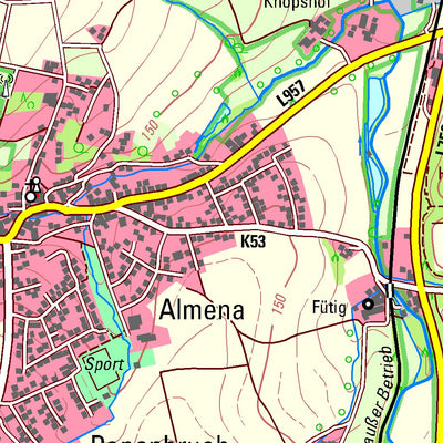 Bezirksregierung Köln Extertal 1 (1:25,000) digital map