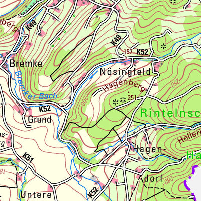 Bezirksregierung Köln Extertal (1:50,000) digital map