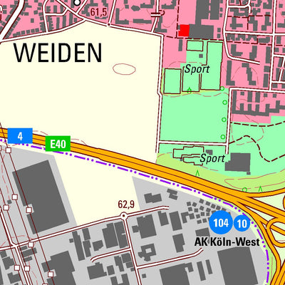 Bezirksregierung Köln Frechen (1:25,000) digital map