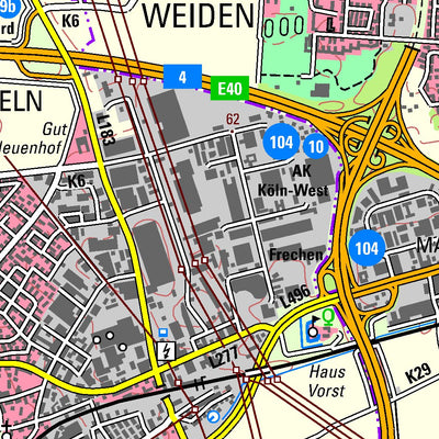 Bezirksregierung Köln Frechen (1:50,000) digital map