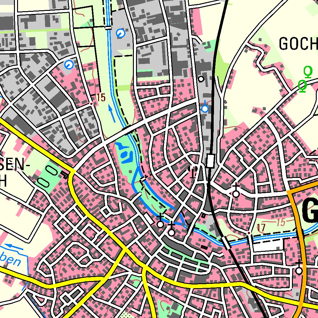 Goch (1:50,000) Map by Bezirksregierung Koln | Avenza Maps
