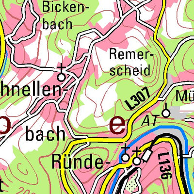 Bezirksregierung Köln Gummersbach (1:100,000) digital map