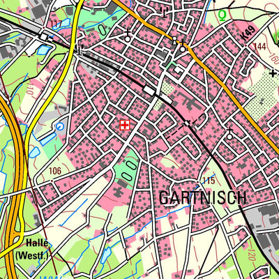 Bezirksregierung Köln Halle (Westf.) (1:50,000) digital map