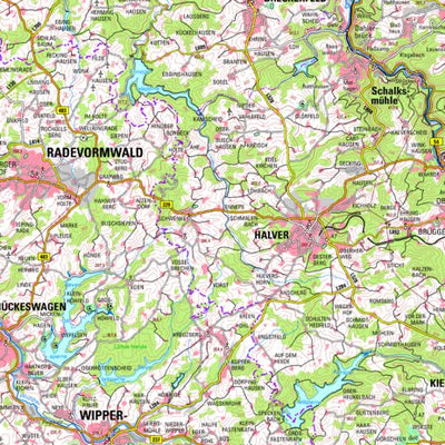 Bezirksregierung Köln Halver (1:100,000) digital map