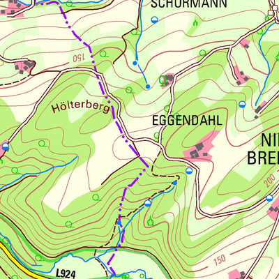 Bezirksregierung Köln Hattingen (1:25,000) digital map