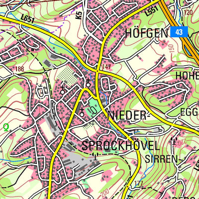 Bezirksregierung Köln Hattingen (1:50,000) digital map