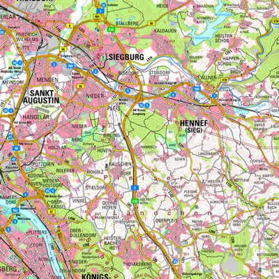 Bezirksregierung Köln Hennef (Sieg) (1:100,000) digital map