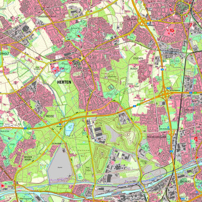 Bezirksregierung Köln Herten (1:25,000) digital map