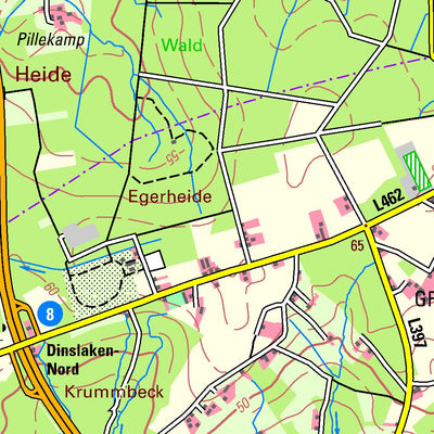 Bezirksregierung Köln Hünxe (1:50,000) digital map