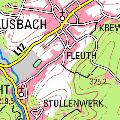 Bezirksregierung Köln Hürtgenwald (1:100,000) digital map