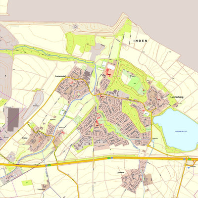 Bezirksregierung Köln Inden 1 (1:10,000) digital map