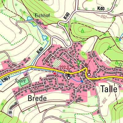 Bezirksregierung Köln Kalletal 3 (1:25,000) digital map