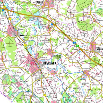 Bezirksregierung Köln Kevelaer (1:100,000) digital map