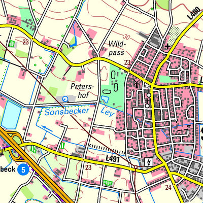 Bezirksregierung Köln Kevelaer (1:50,000) digital map