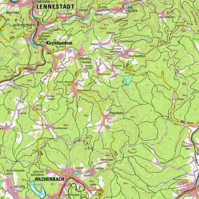 Bezirksregierung Köln Kirchhundem (1:100,000) digital map