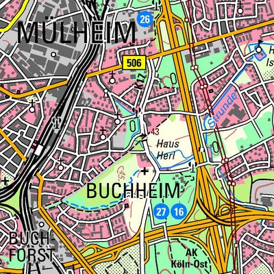 Bezirksregierung Köln Köln (1:50,000) digital map