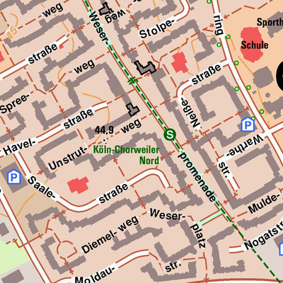 Bezirksregierung Köln Köln 17 (1:10,000) digital map