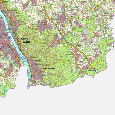 Bezirksregierung Köln Königswinter (1:50,000) digital map