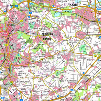 Bezirksregierung Köln Korschenbroich (1:100,000) digital map