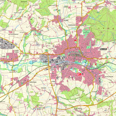 Bezirksregierung Köln Lemgo (1:25,000) digital map