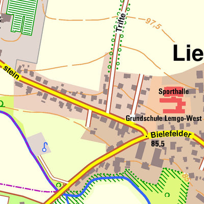 Bezirksregierung Köln Lemgo 7 (1:10,000) digital map