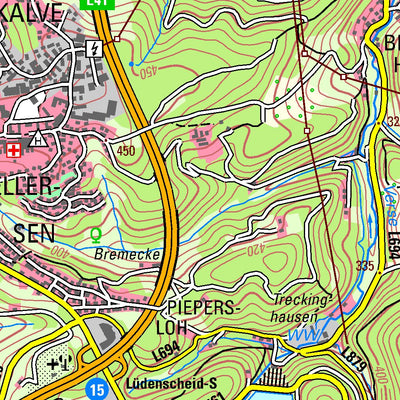 Bezirksregierung Köln Lüdenscheid (1:50,000) digital map