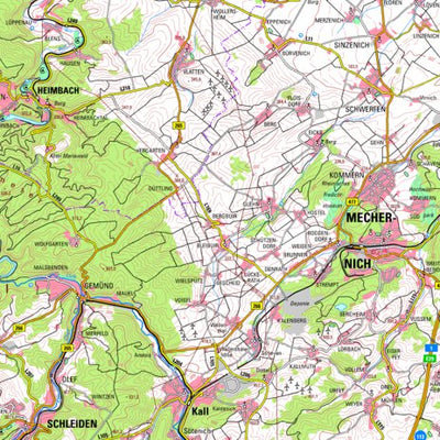 Bezirksregierung Köln Mechernich (1:100,000) digital map