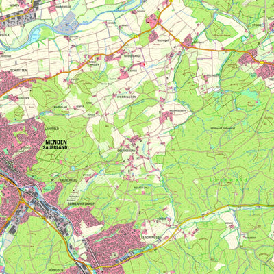 Bezirksregierung Köln Menden (Sauerland) 1 (1:25,000) digital map