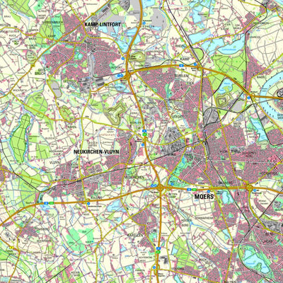 Bezirksregierung Köln Moers (1:50,000) digital map