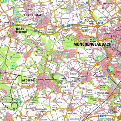 Bezirksregierung Köln Mönchengladbach (1:100,000) digital map