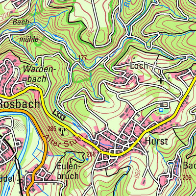 Bezirksregierung Köln Morsbach (1:50,000) digital map