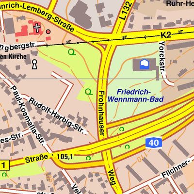 Bezirksregierung Köln Mülheim an der Ruhr 3 (1:10,000) digital map