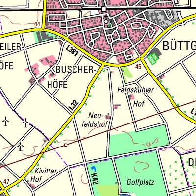 Bezirksregierung Köln Neuss (1:50,000) digital map