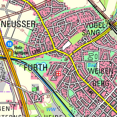 Bezirksregierung Köln Neuss (1:50,000) digital map