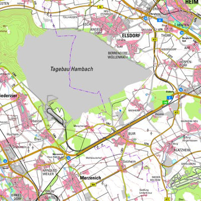 Bezirksregierung Köln Niederzier (1:100,000) digital map