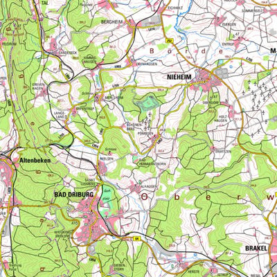 Bezirksregierung Köln Nieheim (1:100,000) digital map
