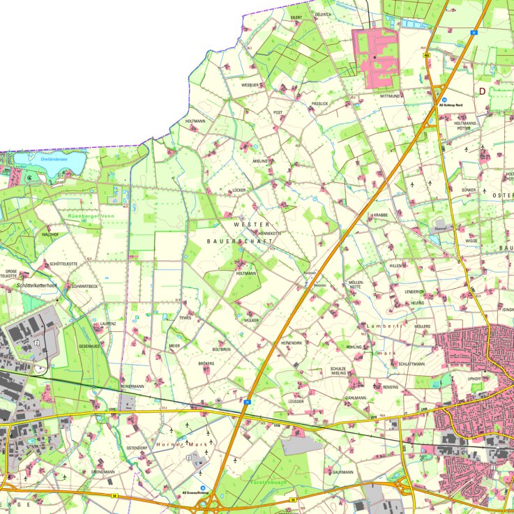 Ochtrup 1 (1:25,000) Map by Bezirksregierung Koln | Avenza Maps