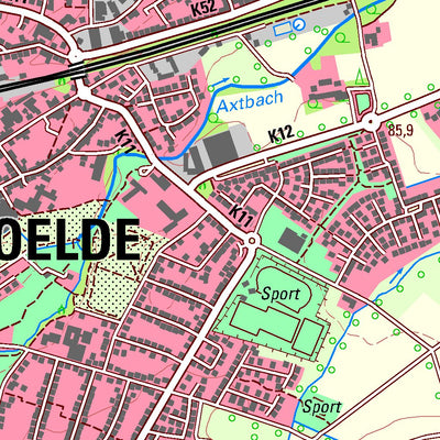 Bezirksregierung Köln Oelde (1:25,000) digital map