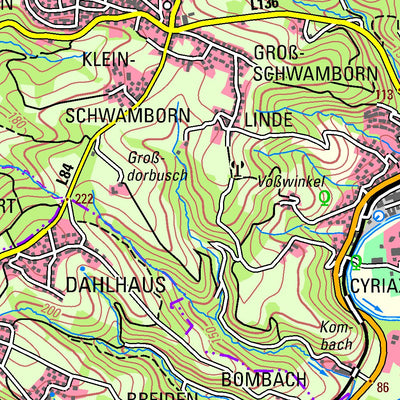 Bezirksregierung Köln Overath (1:50,000) digital map