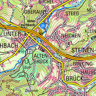 Bezirksregierung Köln Overath (1:50,000) digital map