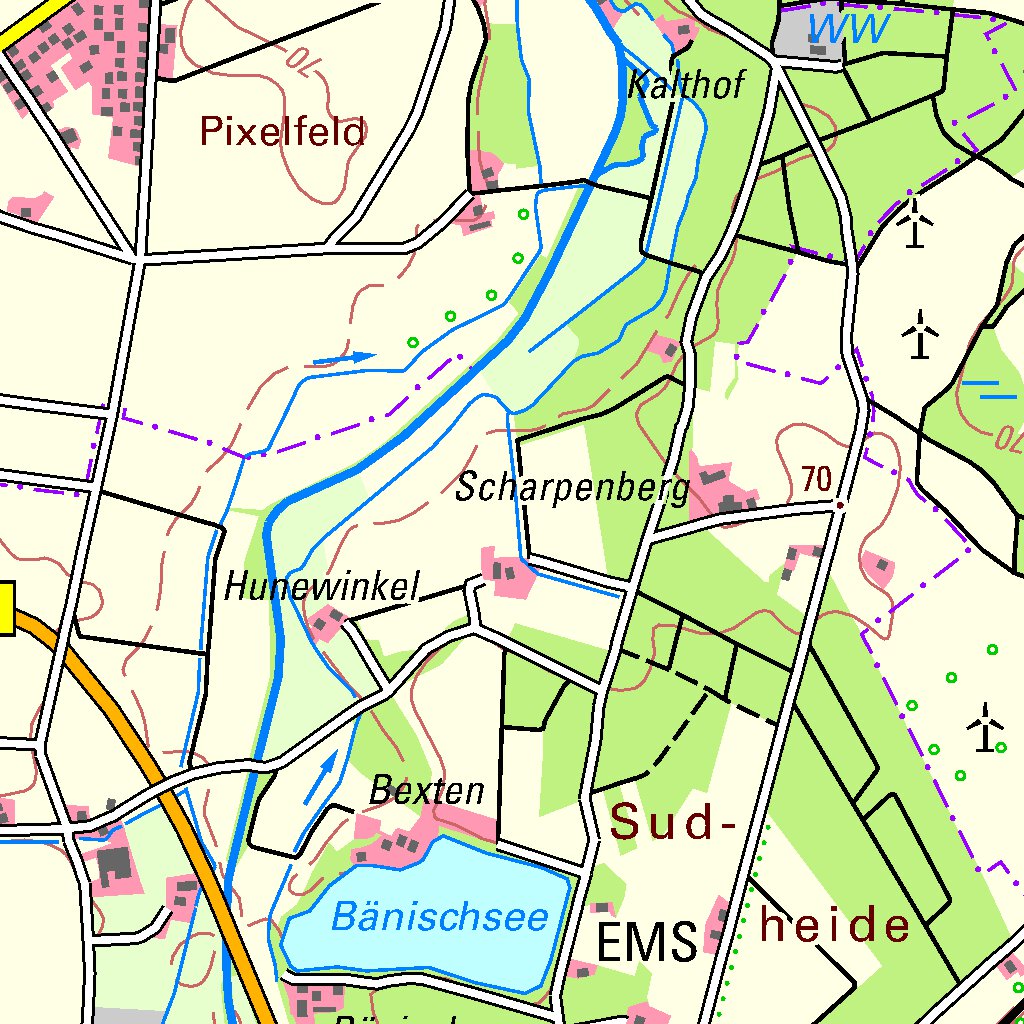 Rheda Map Rheda-Wiedenbrück (1:50,000) Map by Bezirksregierung Koln | Avenza Maps