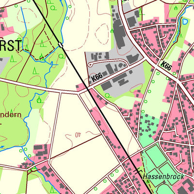 Bezirksregierung Köln Rheine 1 (1:25,000) digital map