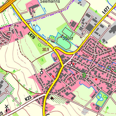 Bezirksregierung Köln Rheurdt (1:25,000) digital map