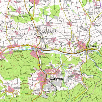 Bezirksregierung Köln Rüthen (1:100,000) digital map